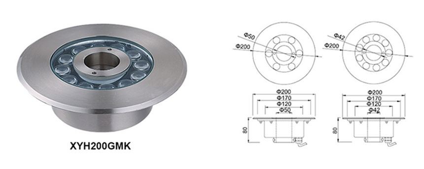 China led fountain waterproof light 9w fountain pumps with led lights for fountains manufacturer